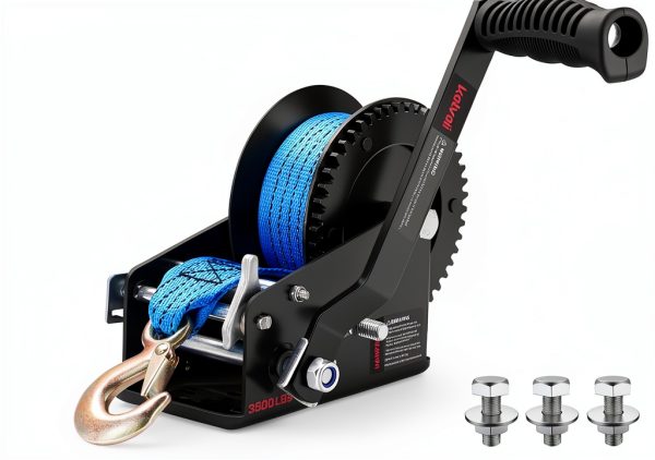 Kolvoii Boat Trailer Winch Heavy Duty Steel Construction for-0