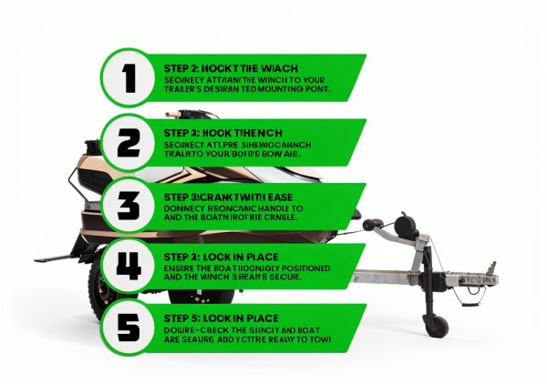 Boat Trailer Winch Rhino USA Quick Detach Black-5