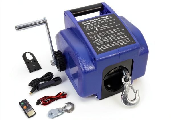 Fiveshow Trailer Winch 2000 lbs Marine-Grade Durability-0