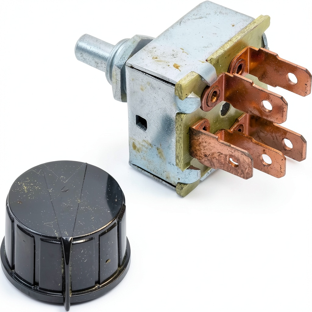 Installing rotary blower switch in a vehicle dashboard