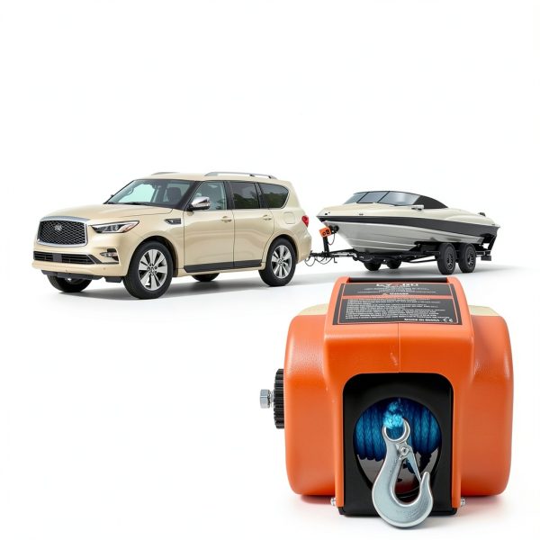Cygrd Electric Winch Orange Boat Trailer Winch-5