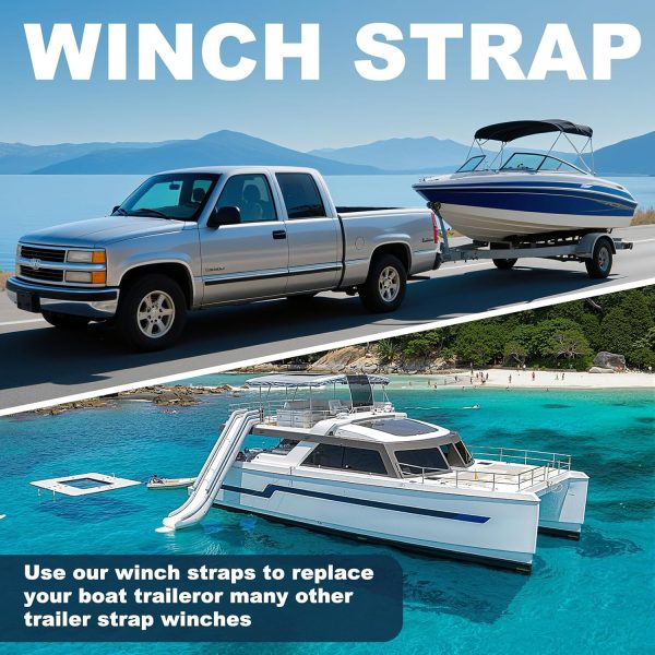 Aniterbo Boat Winch Strap Blue 11,000 lbs-6