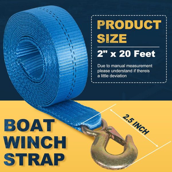 Aniterbo Boat Winch Strap Blue 11,000 lbs-1