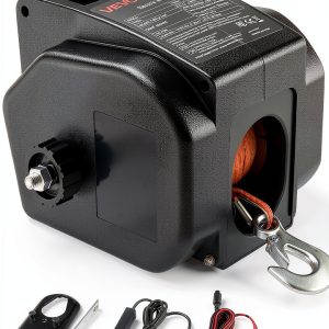 VEVOR 300 W Electric Boat Winch Black P2000-4-0