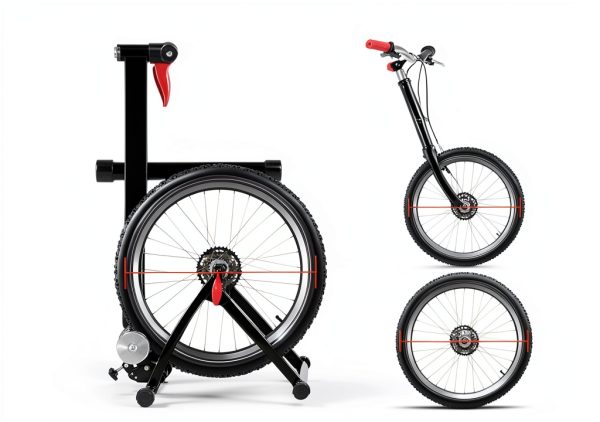 Yaheetech Fluid Bike Trainer Black Alloy Steel-2