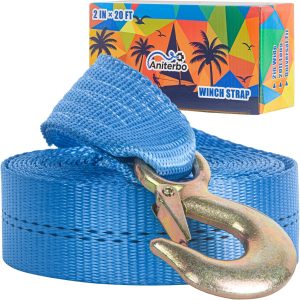 Aniterbo Boat Winch Strap Blue 11,000 lbs-0