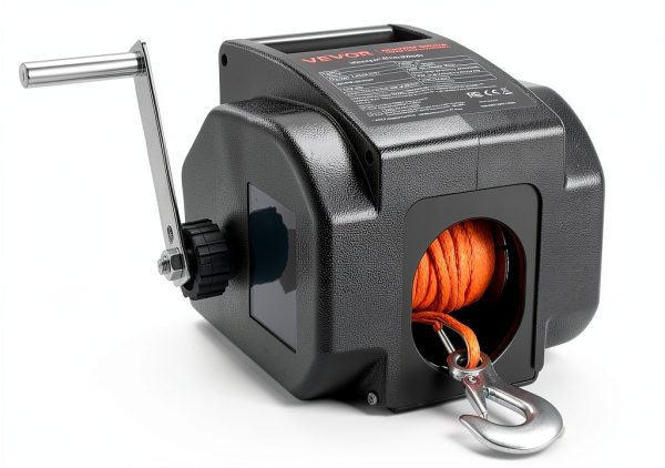 VEVOR 300 W Electric Boat Winch Black P2000-4-8