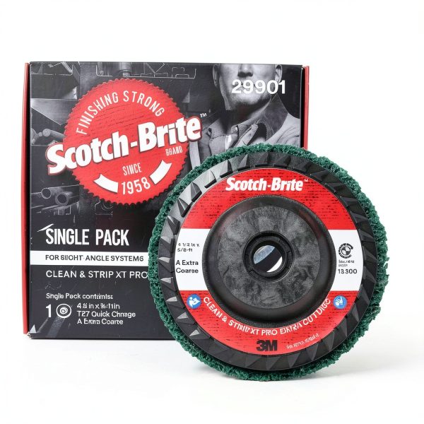 3M Scotch-Brite Clean and Strip XT Pro Extra Cut Disc Green 4-1/2 in-0